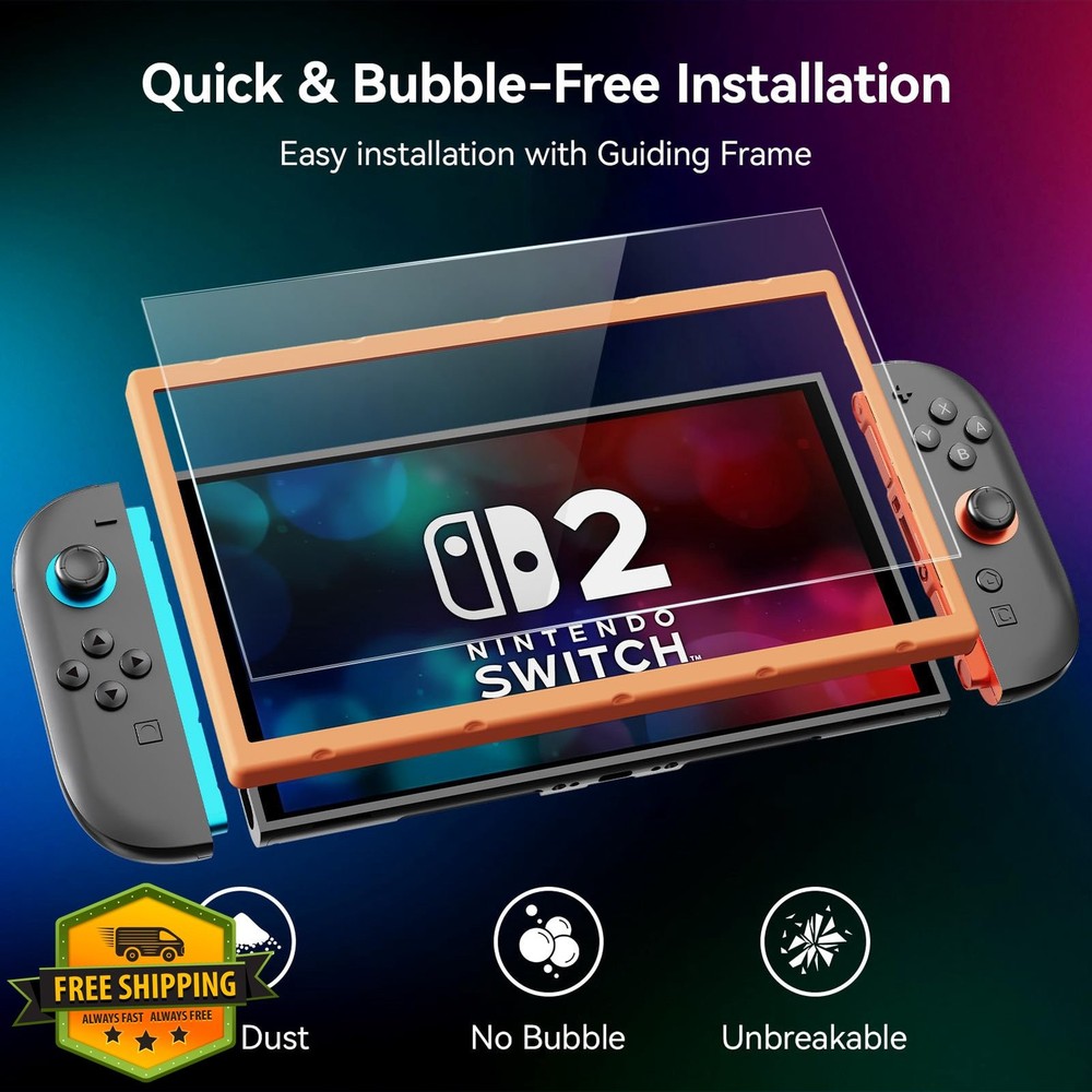 Nintendo Switch 2 Screen Protector 2-Pack Glass