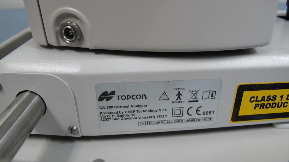 TOPCON CA-200 CORNEAL ANALYZER TOPOGRAPHER (UNTESTED) READ DESCRIPTION
