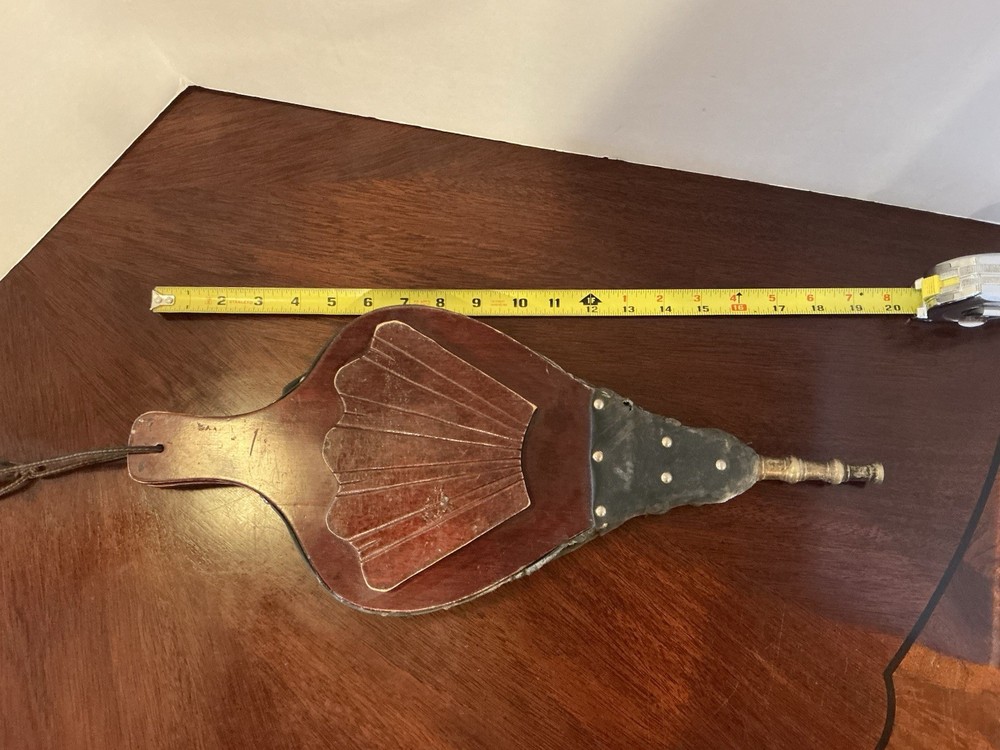 Vintage Wooden Fireplace Bellow