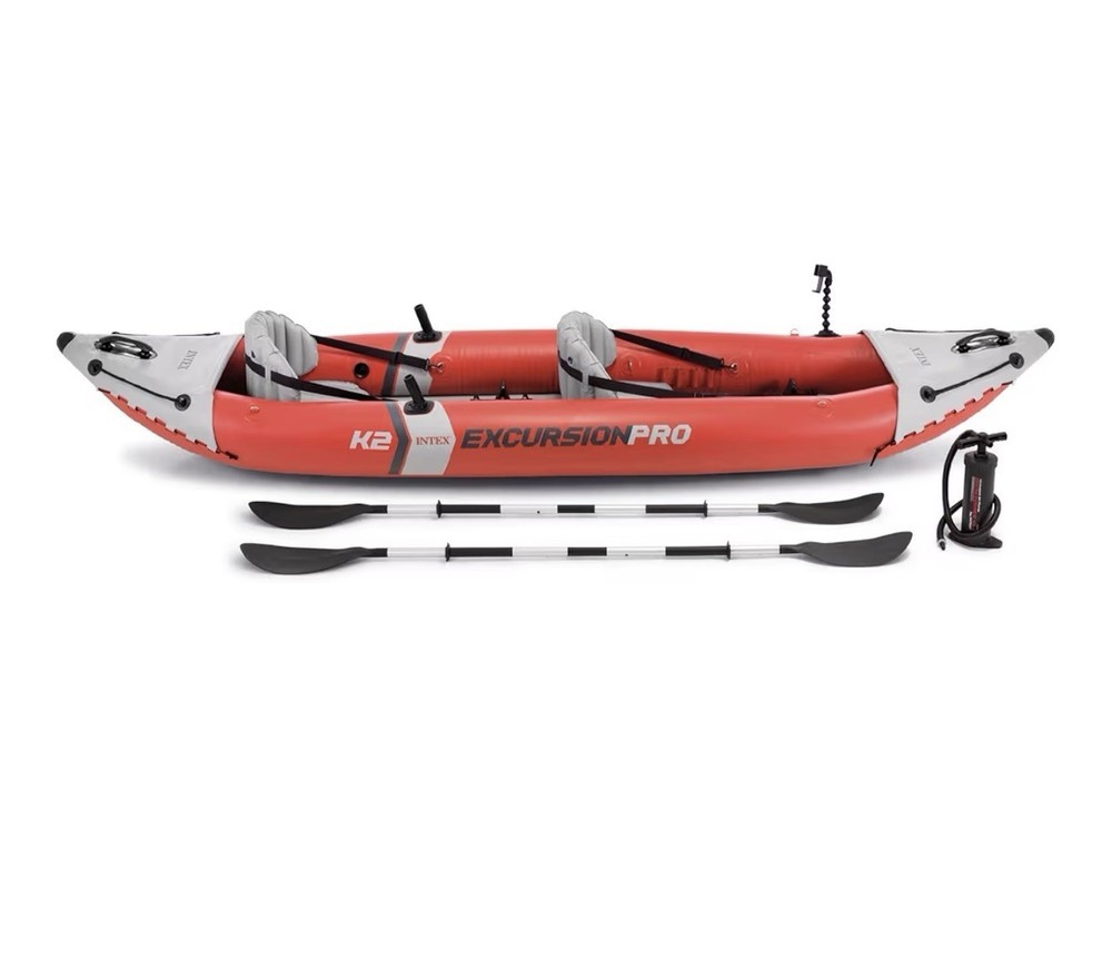 Intex 68309EP Excursion Unisex's Excursion Pro K2 Inflatable Kayak - Red