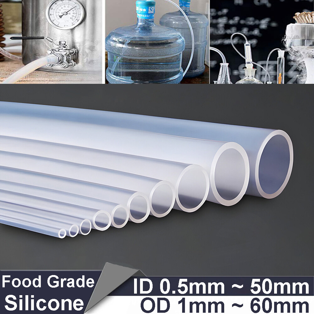 Food Grade Silicone Tube ID 1mm~50mm Hose Clear Soft Rubber High Temp Resistance