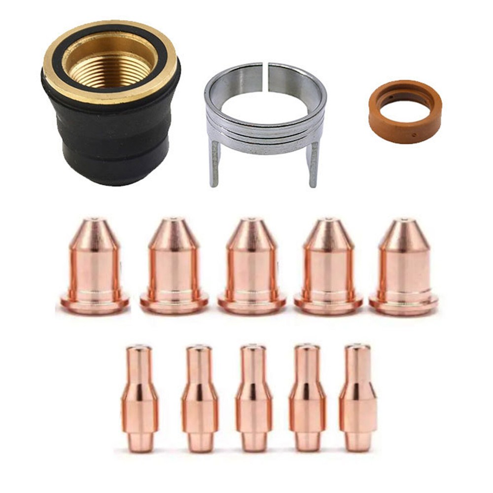 Titanium 45A Plasma Cutter Nozzle And Electrode Replacement Kit 13PCS