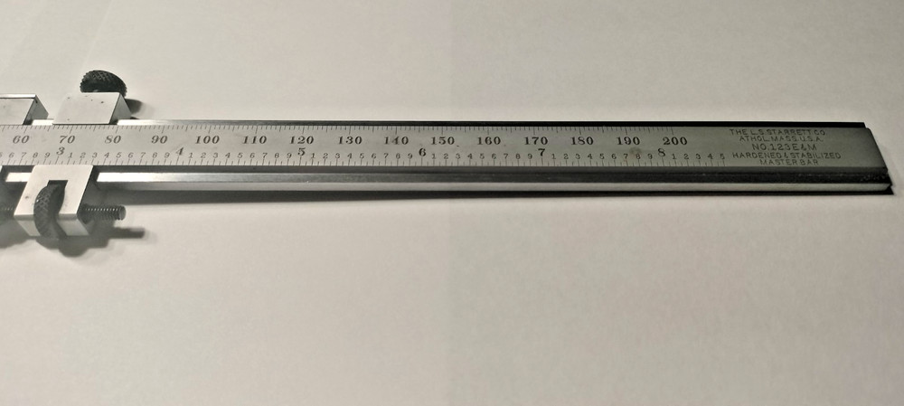 1 - Starrett #123 E & M 200mm/8" Master Vernier Caliper
