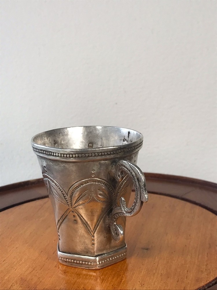 antique silver spanish colonial cup mug