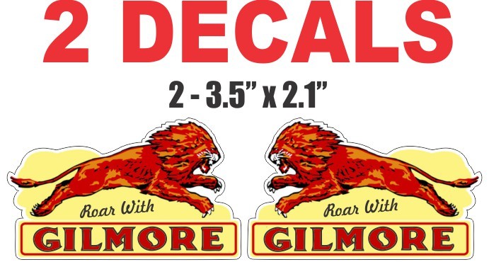 2 Roar With Gilmore Lions Left and Right Vinyl Decals