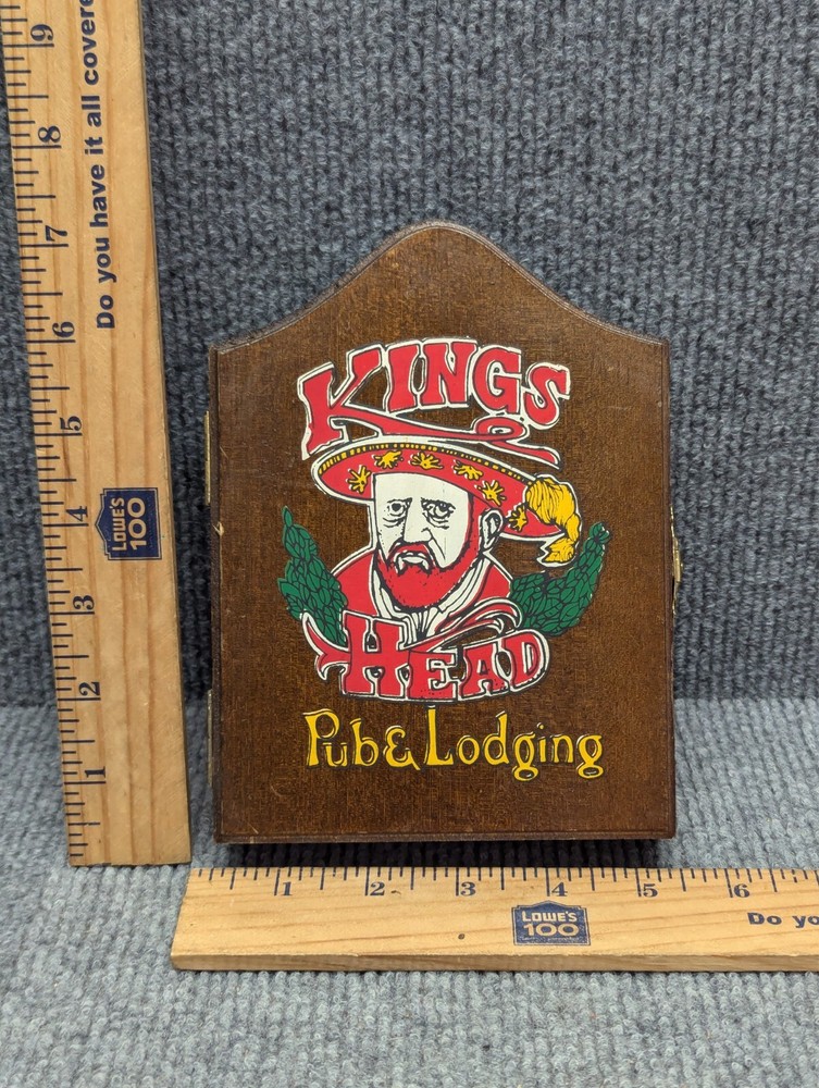 Kings Head Pub & Lodging Mini Dart Board/Chess Set Used Great Condition