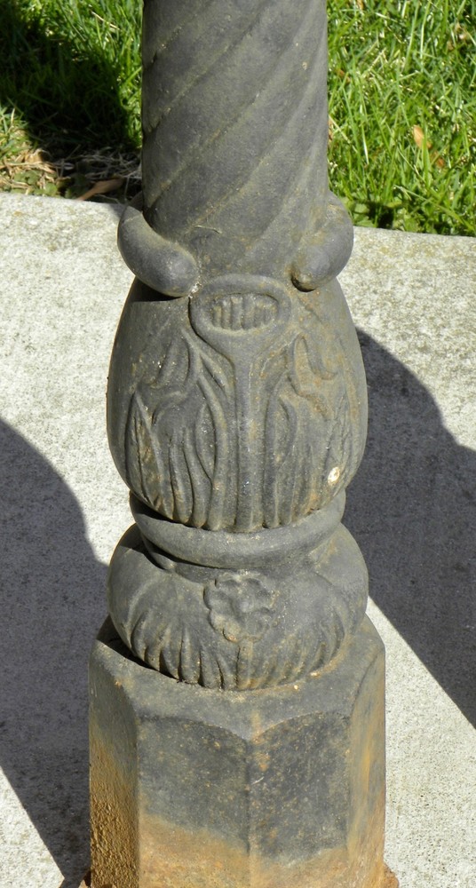 TWO Matching Authentic 42" Cast Iron HORSE HEAD Hitching Posts w/ 8-Sided Base