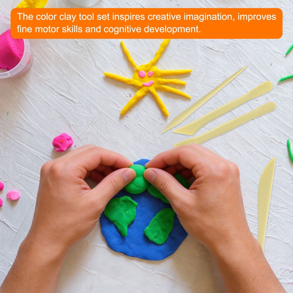 5pcs Plastic Clay Tools Double Head Modeling Sculpting Pottery Tool