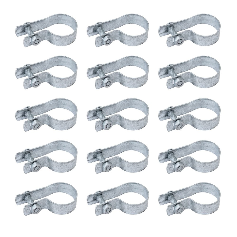 Galvanized Tension Bands for 1-5/8" OD Pipe - Strength & Reliability, 15 PCS