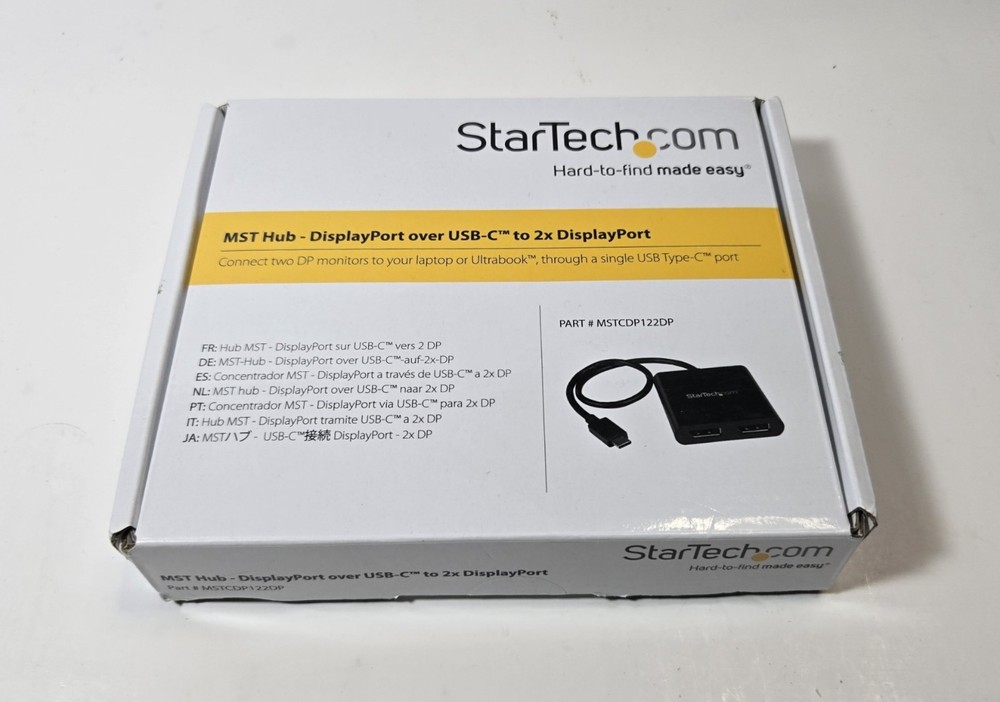 Startech.com MSTCDP122DP MST Hub DisplayPort over USB-C to 2x DP