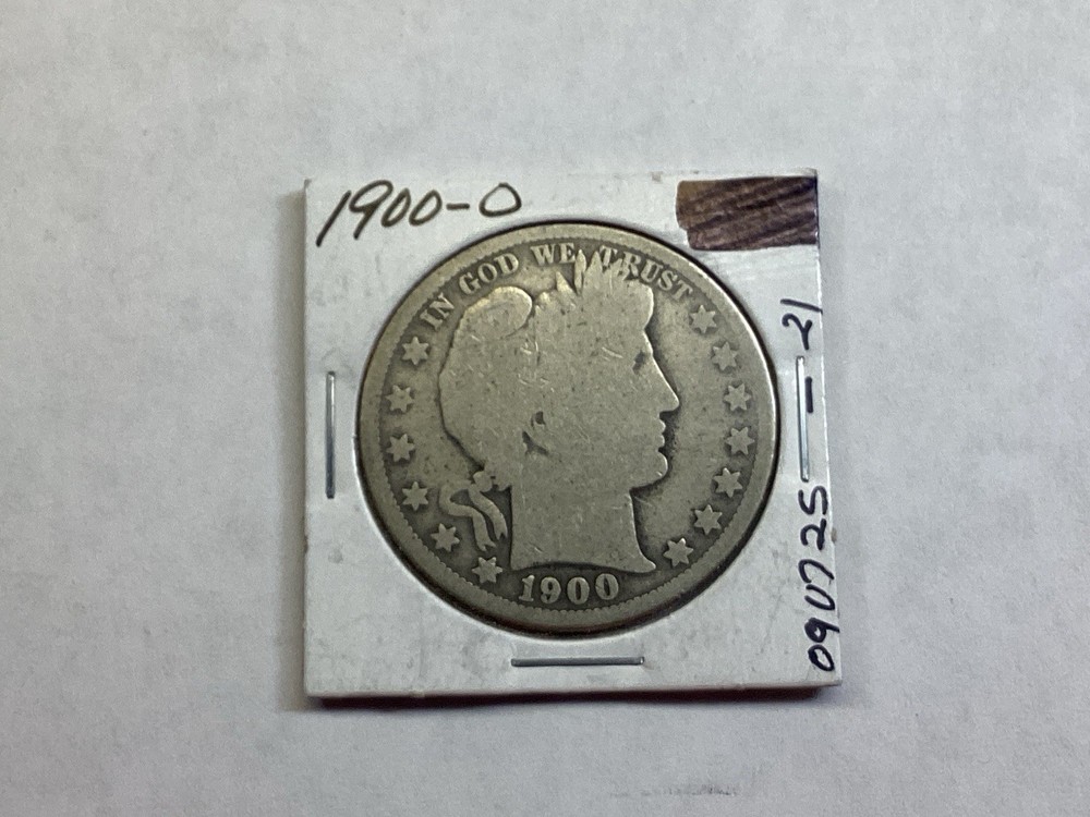 1900 O Barber 90% Silver Half-Dollar from New Orleans Mint 090725 21rr