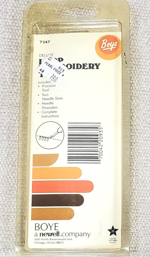 Boye Deluxe LOOP EMBROIDERY TOOL 7247 NEW in Sealed Pkg.