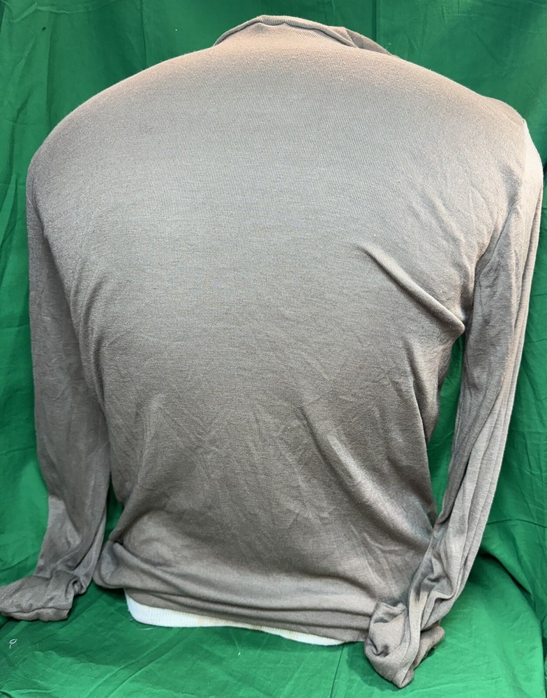 Military Issue Polyester Light-Weight Thermal Undershirt | Brown | Medium | EUC