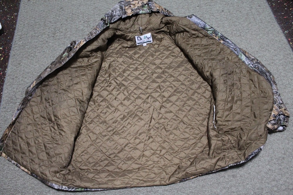 Cedar Key Trebark Lynch Superflage PVC Quilted Snap-Front Hunting Jacket Medium