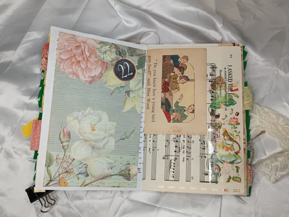 Junk Journal Eclectic With Lace Soft Cover