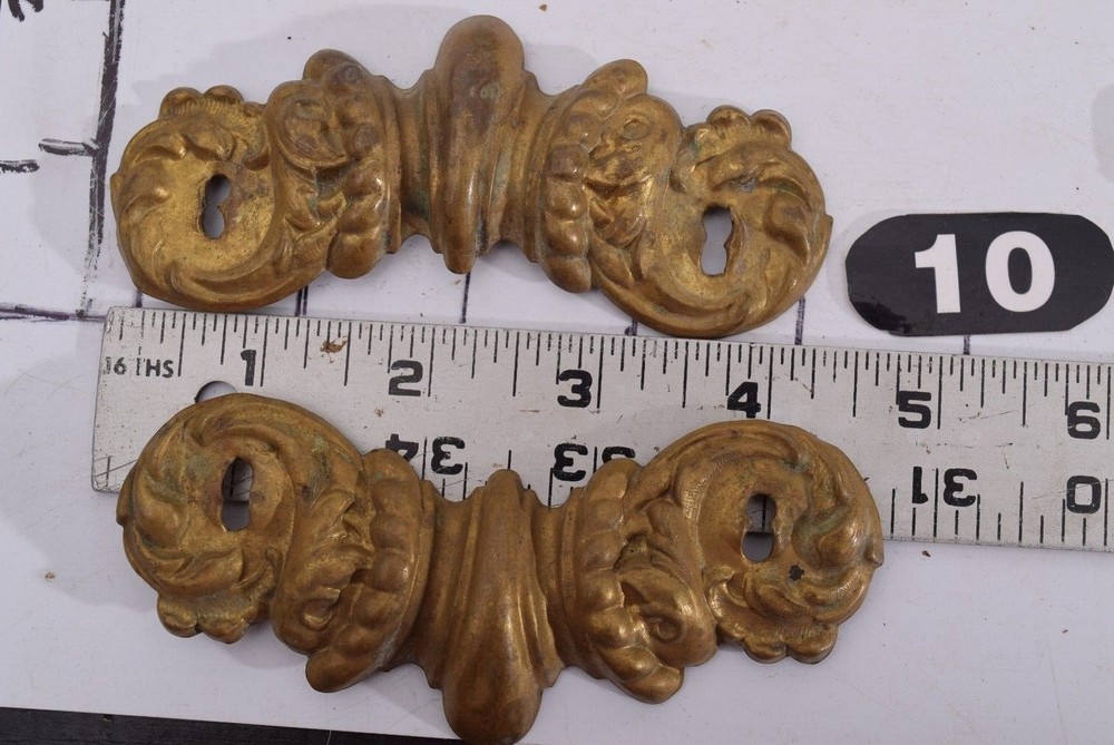 Salvaged Antique Variations - 19th Century Pressed Brass Bail Pull(s) & Hardware