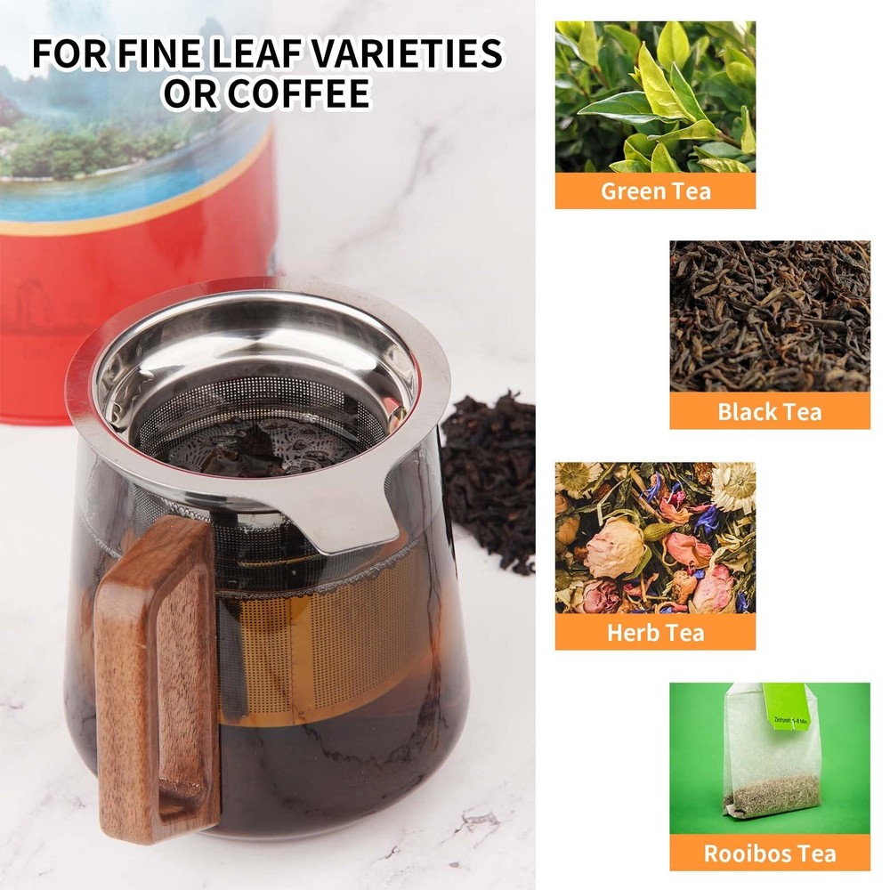 Extra Fine Mesh Tea Infuser/Strainer, Stainless Steel Loose Leaf Tea Steeper/...