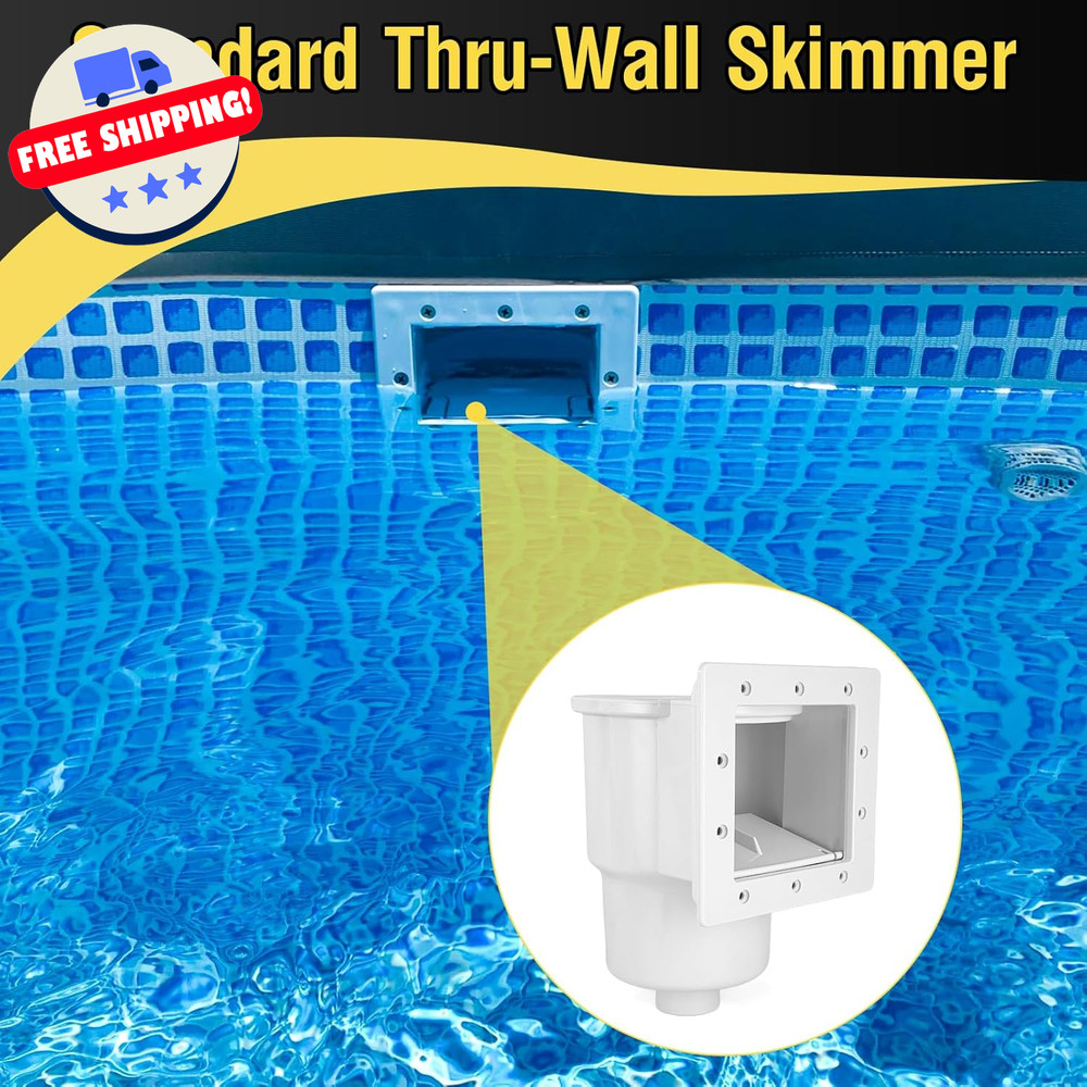 Pool Skimmer Kit Above Ground Standard Thru Wall Complete White Box System