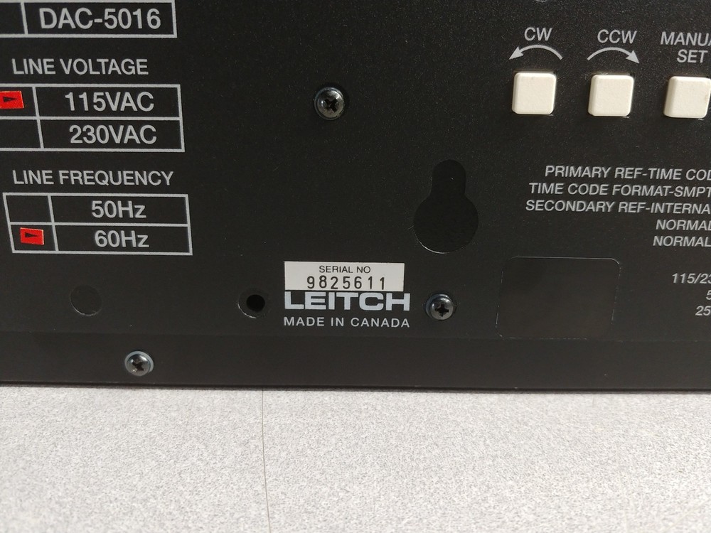 Leitech DAC-5012 Analog Time Code Studio Clock