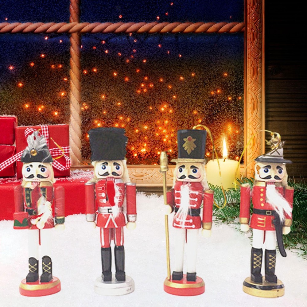 4x Christmas Nutcracker Hanging Decor Gift Creative Reusable Decorative Charm