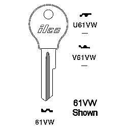 Ilco U61VW Key Blank, VW (10-Pack)