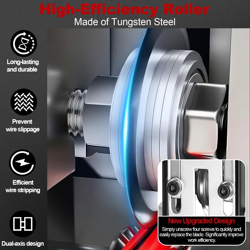 Manual Wire Stripper 0.06"-1": Drill Powered Cable Stripping Tool for Copper