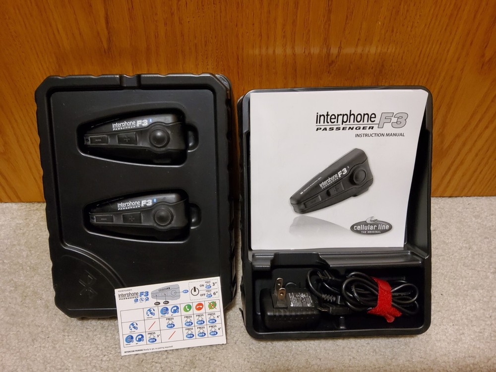 Interphone F3 Passenger Intercom Bluetooth Phone Connect Pilot Passenger System