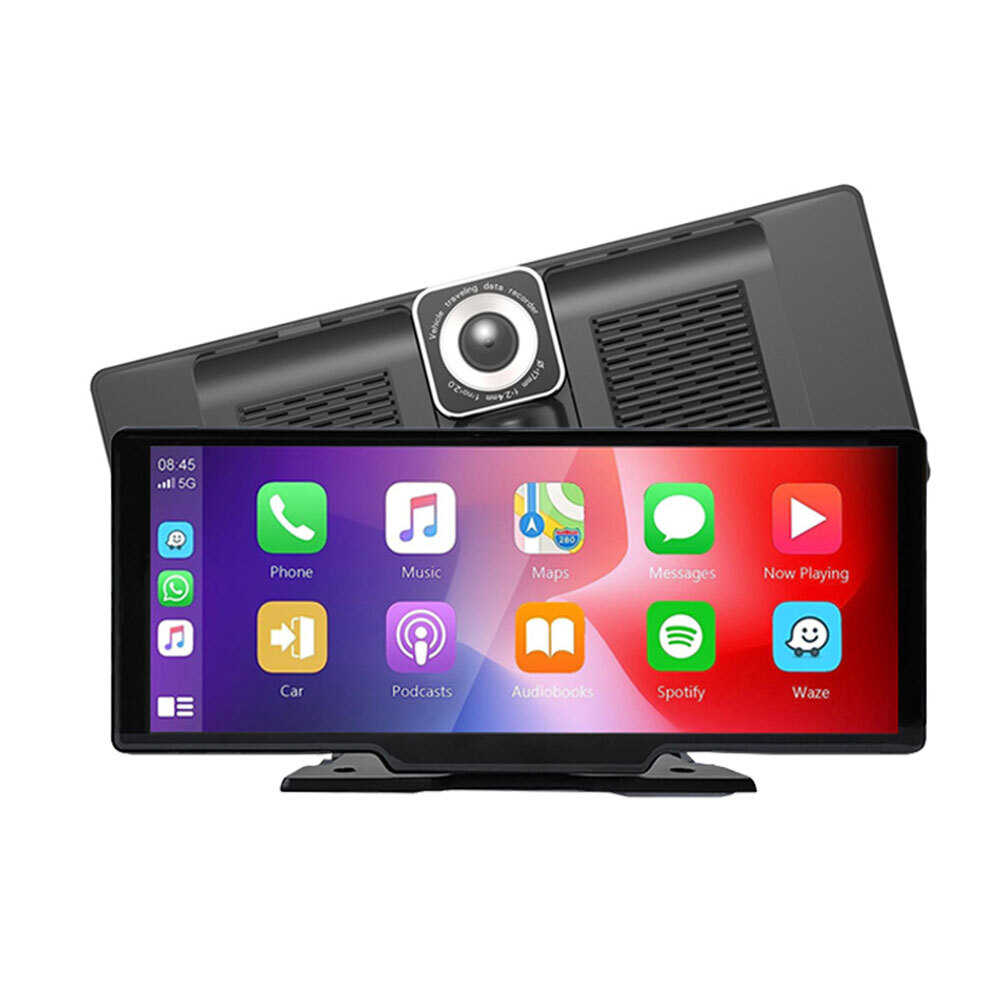 10.26" Widescreen DVR Android Auto HD Portable Apple Carplay Navigation+Dash Cam