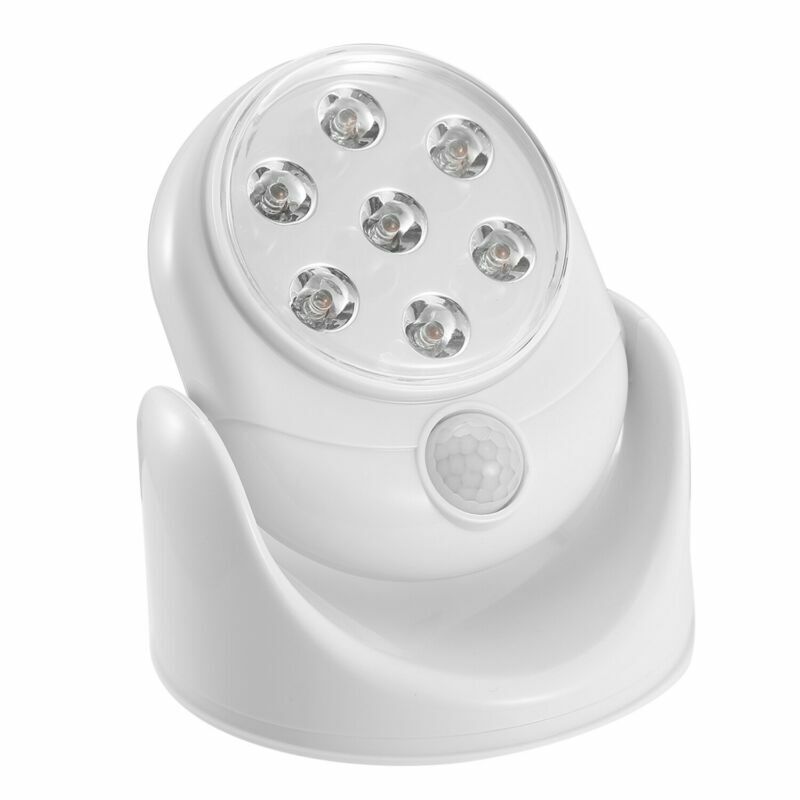 1-4 Pcs LED Motion Activated Light PIR Sensor Cordless Stairs Light Rotatable