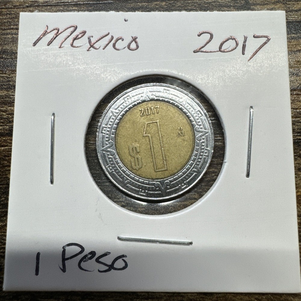 2017 Mexico Circulated One Peso Coin KM #603