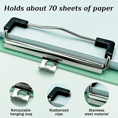 4 Pack Plastic Clipboards Multiple Colors with Low Profile Metal Clip A4