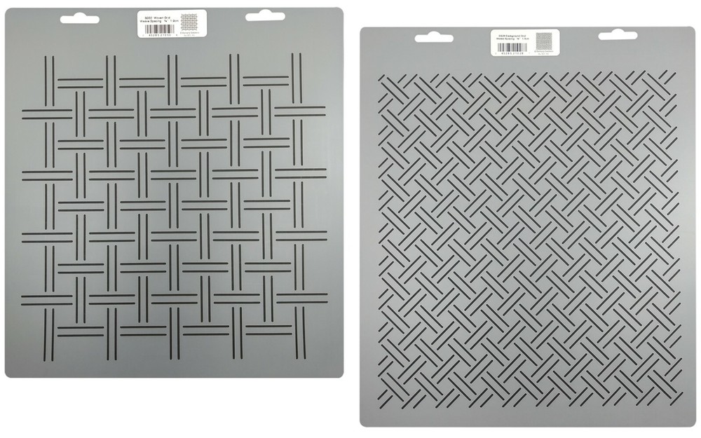 2 Grid Quilting Stencils Woven Grids Quilt Pattern Diamond Quilters Template
