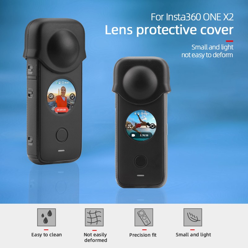 Anti-Scratch Silicone Lens Protective Cover Case Cap For Insta360 ONE X2 Camera