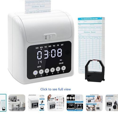 Time Clock with Passcode, Auto-Align Time Clocks for Small Business