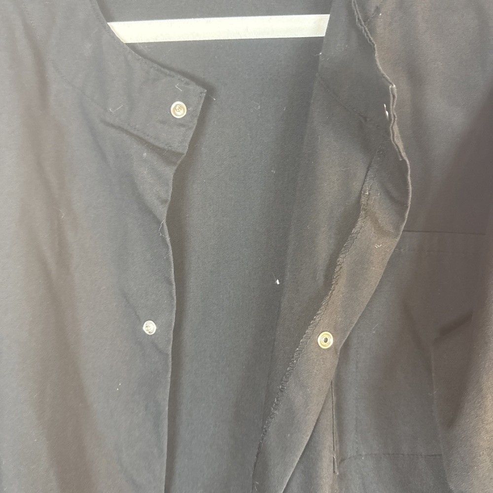 Natural Uniforms Natural Comfort Black Scrub Jacket Size Large Preowned