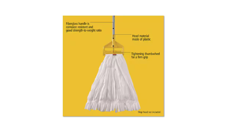 Invader 60 in. Grey Side Gate Fiberglass Mop Handle