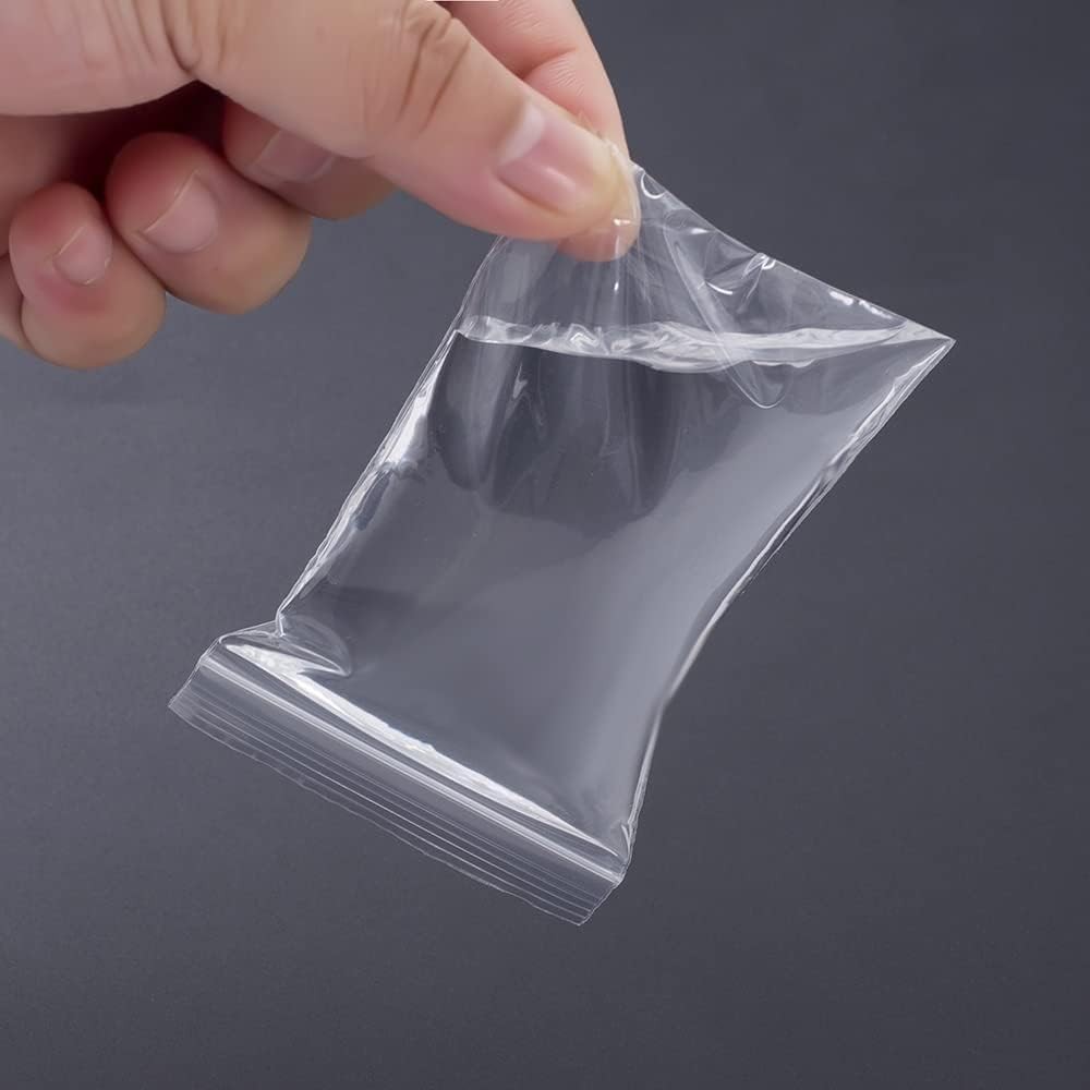 Small Plastic Bags, 400 PCS Mini Baggies, 4 Assorted Sizes, Transparent