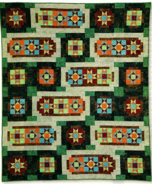Santa Fe Stars Quilt Pattern Pieced AW