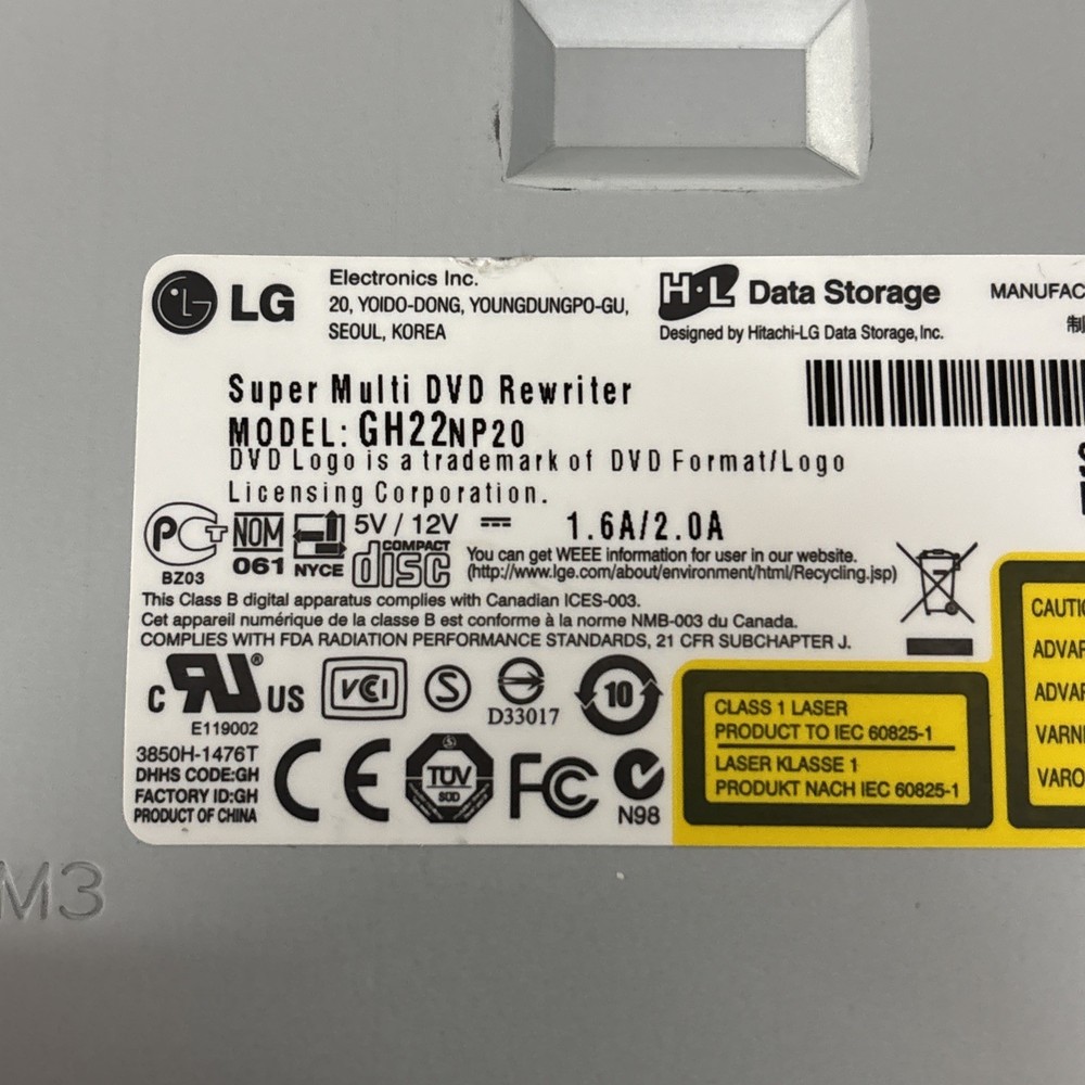 LG Super Multi DVD Rewriter GH22NP20