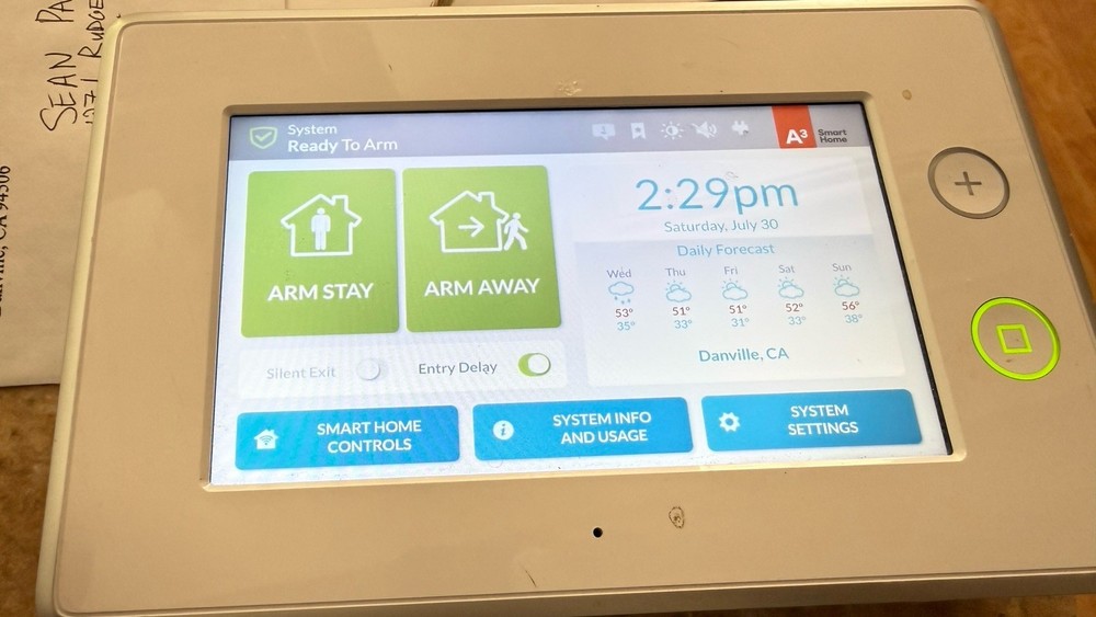 Nortek 2GIG-GC3-345 Security & Automation System Panel