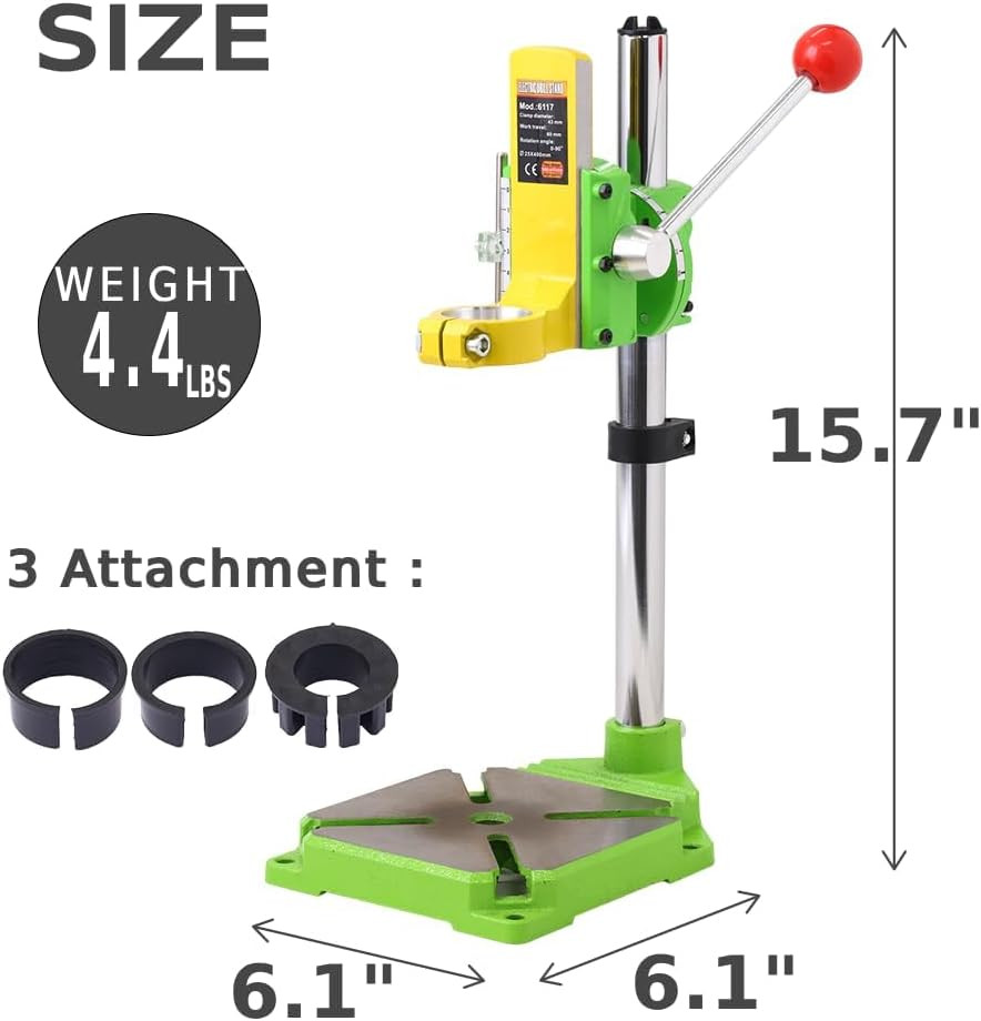 Drill Press Floor Stand for Hand Drill, Vertical Workbench, Adjustable Univer...