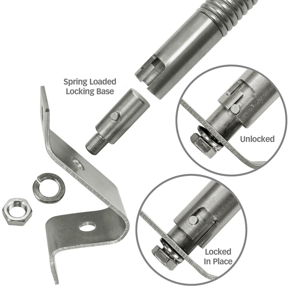 VULCAN Spring Warning Flag Kit - Universal Mounting Bracket - 18", 2 Pack - Mesh