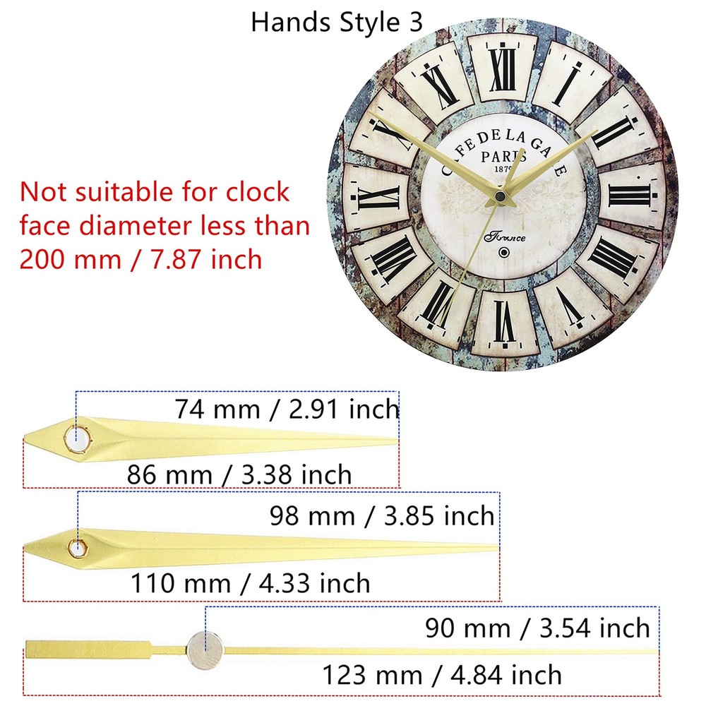 Quartz Clock Movement Continuous Sweep 4.5mm Shaft Replacement