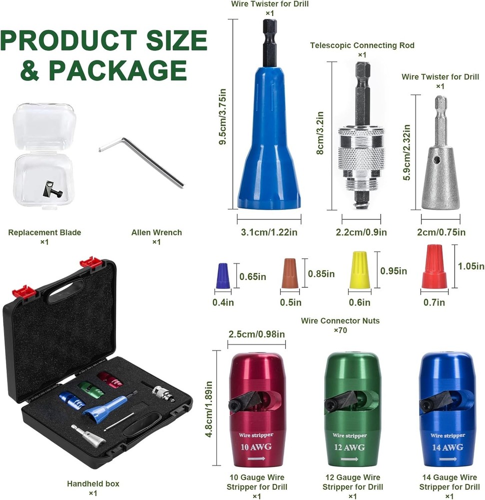 Universal Electric Drill Wire Stripping Toolwire Stripping and Twisting Tool