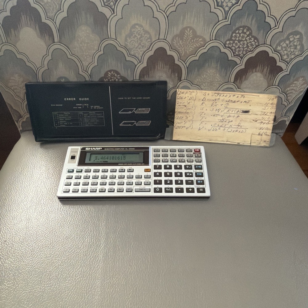 Vintage Sharp EL-5500II With Textbook Scientific Computer Working