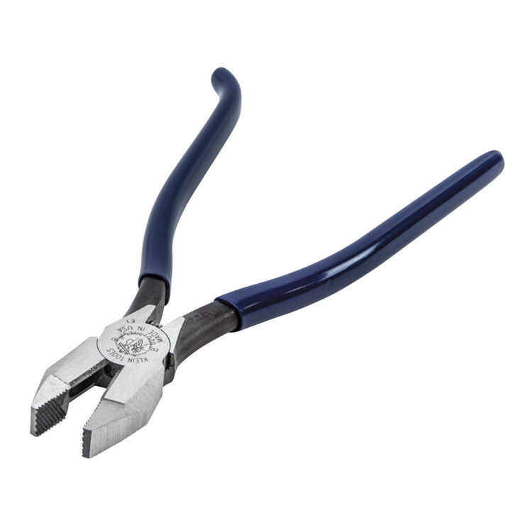 Klein Tools D201-7CST Ironworker Pliers, Spring Loaded Side Cutters, 9-Inch Long