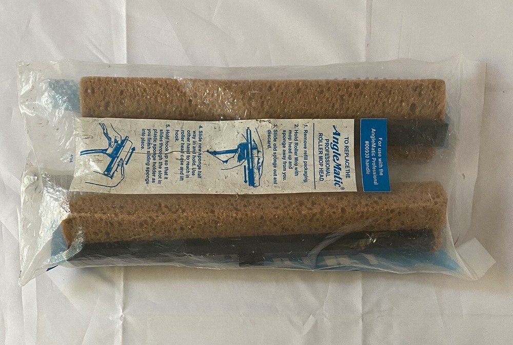 2 pack AngleMatic Professional 12” Roller Mop Refills #00930 Skillcraft