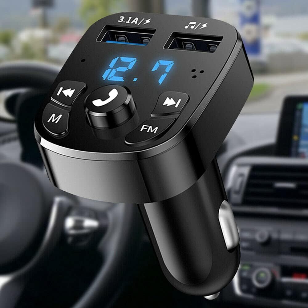 Wireless Bluetooth FM Transmitter Car Charger MP3 Player Support with Dual USB