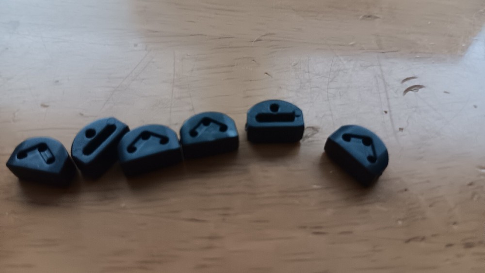 Set of Six Classical Guitar String Beads Bridge Beads