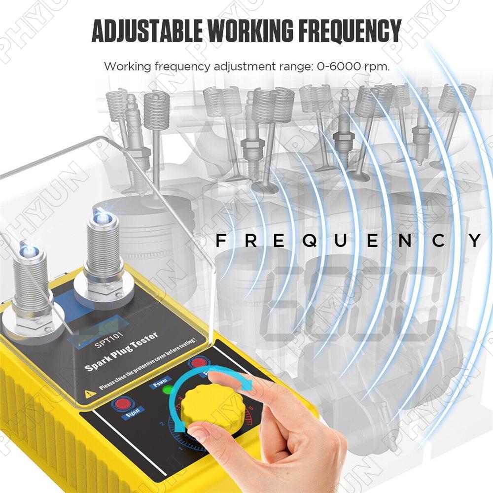 1x US Plug Spark Plug Tester Diagnostic Tool 12V Car Gasoline Ignition Analyzer